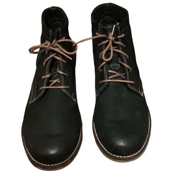 Josef Siebel EU 38 black leather lace up Chelsea boots - Picture 3 of 15